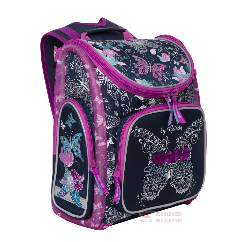 Cặp học sinh chống gù Grizzly Bags Studio - Cặp sách chống gù chống thấm nước